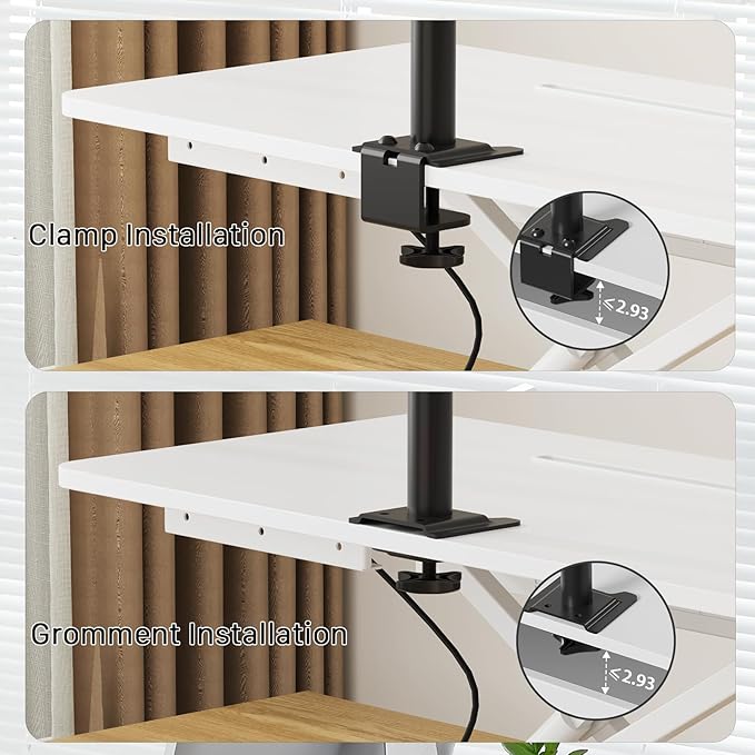 JOY worker Standing Desk Converter, 32" Wide Height Adjustable Sit Stand Up Desk Riser with Keyboard Tray, Desktop Workstation Riser for Home Office Computer Laptop, Particle Board, White