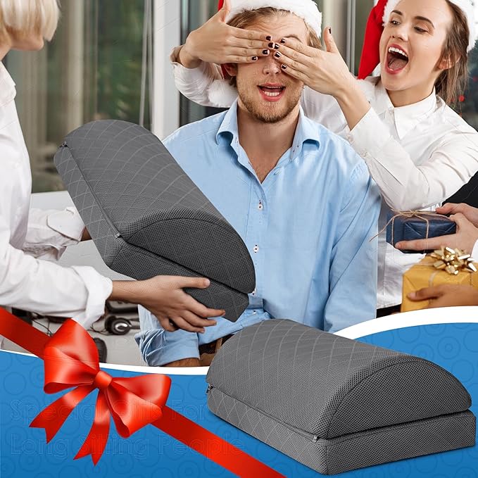 Foot Rest,Desk & Gaming Accessories,Foot Rest for Under Desk at Work,Comfortable Footrest with 2 Adjustable Heights & Removable Cover, Office Desk Accessories(Gray-20 in)