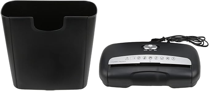 Paper Shredder, Portable Mini Paper Grinder File Shredder Mute Intelligent Shutdown Compact Overheat Protection File Shredder Desktop Shredding Machine for School Office Home Use(#2)