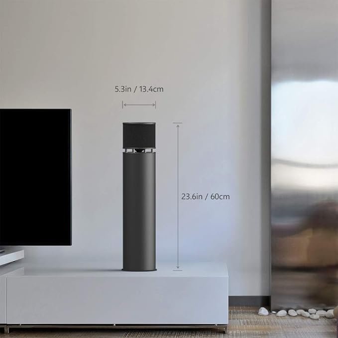 ABRAMTEK 100W Bluetooth Speaker, E600 High Power Wireless Speaker with Super Bass Subwoofer and 360 Sound for Home Office Party Outdoor (Grey)