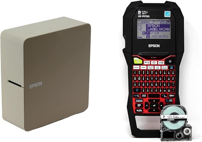 LABELWORKS Epson His & Her Label Printer for The Holiday Bundle – LW-C610PX and LW-PX700 Label Makers