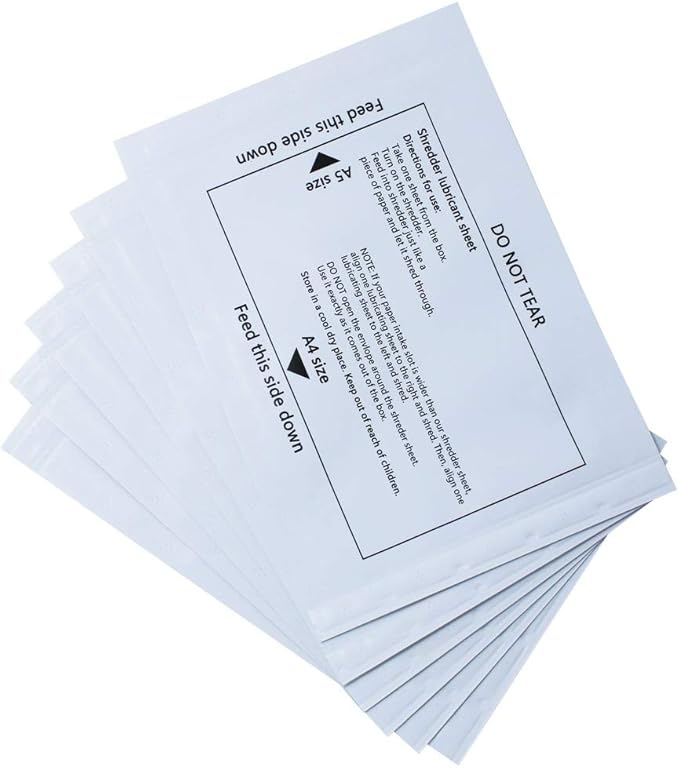 laffeya Shredder Lubricant Sheets & Paper Shredder Sharpening Cleaning Sheet, Shredders for Home Office Lubricant Sheets (20)