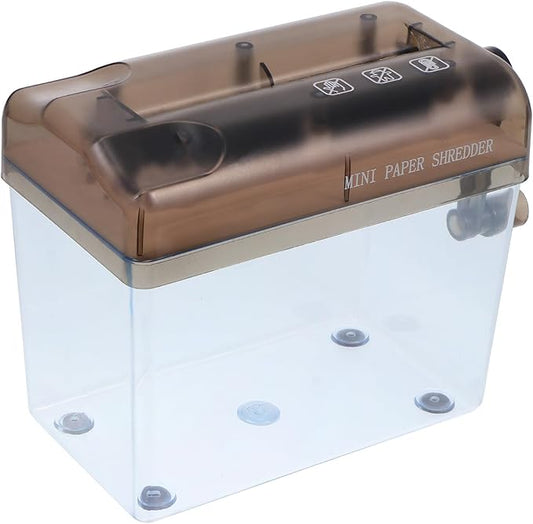 Mini Hand Paper Shredder A4 Desktop Manual Document Cutter Portable Paper Cutting Machine for Office and Home Use, Black