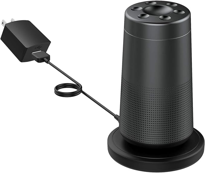 3.3ft Charging Cradle Bose SoundLink Revolve, Charging Dock for Bose SoundLink Revolve+,Charger Adapter for Bose SoundLink Revolve II, SoundLink Revolve II+ Bluetooth Speaker, Bose Charger Dock(Black)
