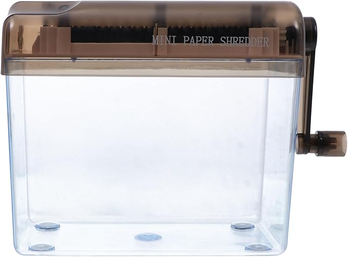 Mini Manual Hand Paper Shredder A4 Desktop Strip Cutter Portable Document Cutter for Home Office Use Black