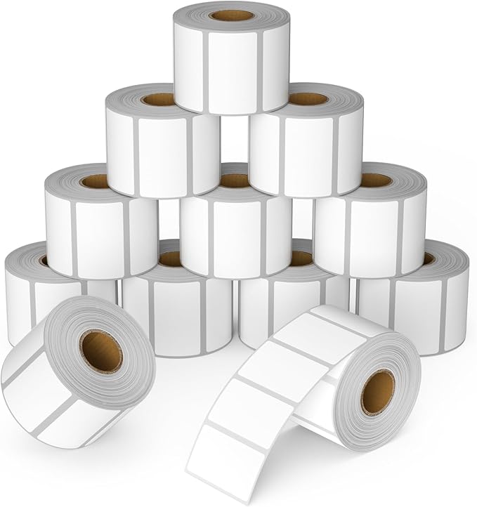 OausTect Thermal Labels 2.25 x 1.25 Barcode Labels Address Sticker, Self-Adhsive Shipping Labels, Compatible with Rollo/Zebra Thermal Label Printer (18 Rolls 1000 Labels/Roll)