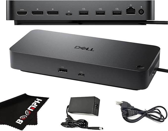 Dell Pro Dock WD25 USB-C Docking Station – 100W Power Delivery, Dual FHD or Single 4K Display Support, HDMI, DisplayPort, Ethernet – Boomph's Ultimate Performance Dock Solution for Your Workspace