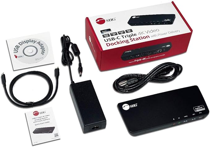 SIIG USB Type C 4K Triple Monitor Docking Station - Triple 4K@60Hz or Single 5K@60Hz Video Laptop Dock with 85W Charging - 1x HDMI, 2x DisplayPort, 5x USB Ports for Windows PC & MacBook (JU-DK0B11-S1)