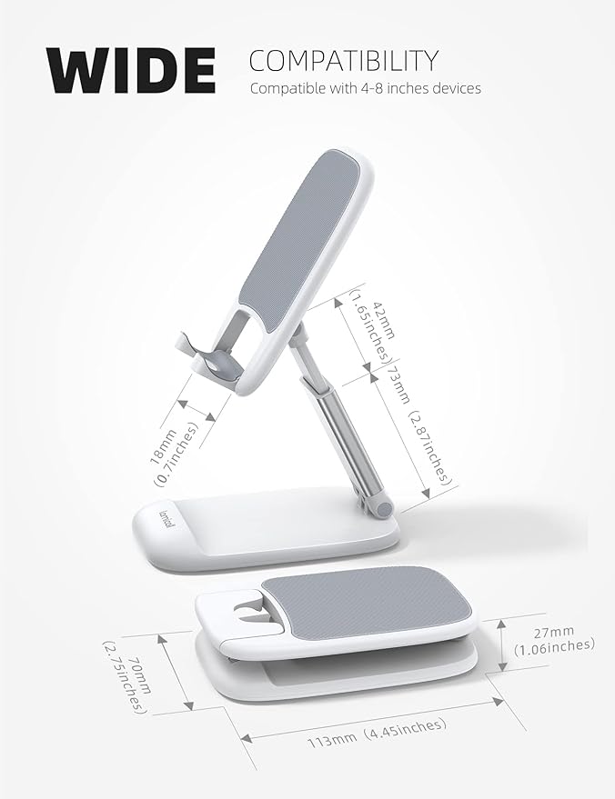 Lamicall White Cellphone Stand, Xmax Gift for Men Women Mother Father Girls Boys Coworkers, Desk Accessories, Telephone Stands, Workspace Organizersf, Gifts for Christmas