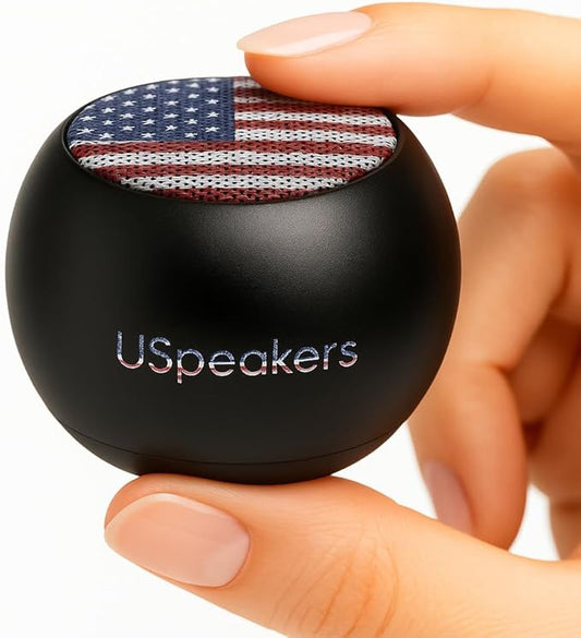 Fashionit U Mini - Small Bluetooth Speaker Wireless - Mic & Remote Shutter, Portable Bluetooth Speakers, Rich Sound for Home & Outdoor, Stocking Stuffers, White Elephant Gifts for Adults - Black (USA)