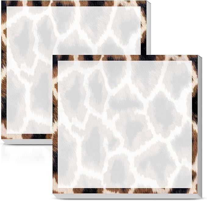 Sticky Notes 3x3 Inches, Cute Self-Stick Notes Bright Funny Sticky Note, Easy to Post for Home, Office, Notebook Cute Classic Brown Leopard