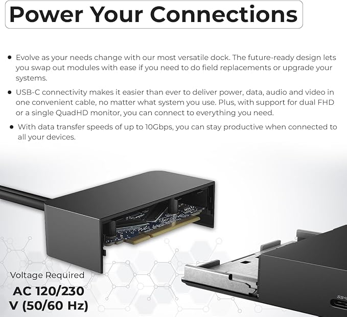 Dell WD19 130W Docking Station Bundle with 130W Power Adapter + HDMI Cable + DisplayPort Cable + USB-C Cable + Microfiber Cloth Included