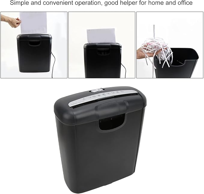 Paper Shredder, Portable Mini Paper Grinder File Shredder Mute Intelligent Shutdown Compact Overheat Protection File Shredder Desktop Shredding Machine for School Office Home Use(#2)