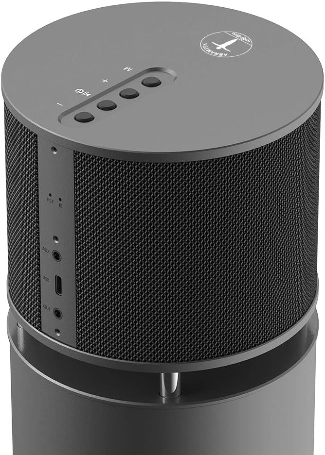 ABRAMTEK 100W Bluetooth Speaker, E600 High Power Wireless Speaker with Super Bass Subwoofer and 360 Sound for Home Office Party Outdoor (Grey)