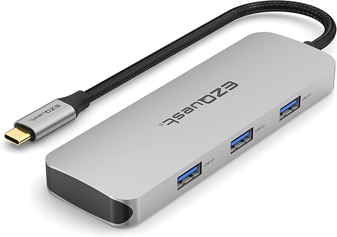 EZQuest USB C Hub Docking Station 7 in 1 with 3 Gen 2 10Gbs Ports, 3 USB A 3.0 Ports, 1 USB C Power Delivery 3.0 with 5Gbs Data, Compatible with MacBook/Dell/HP/Lenovo Laptops
