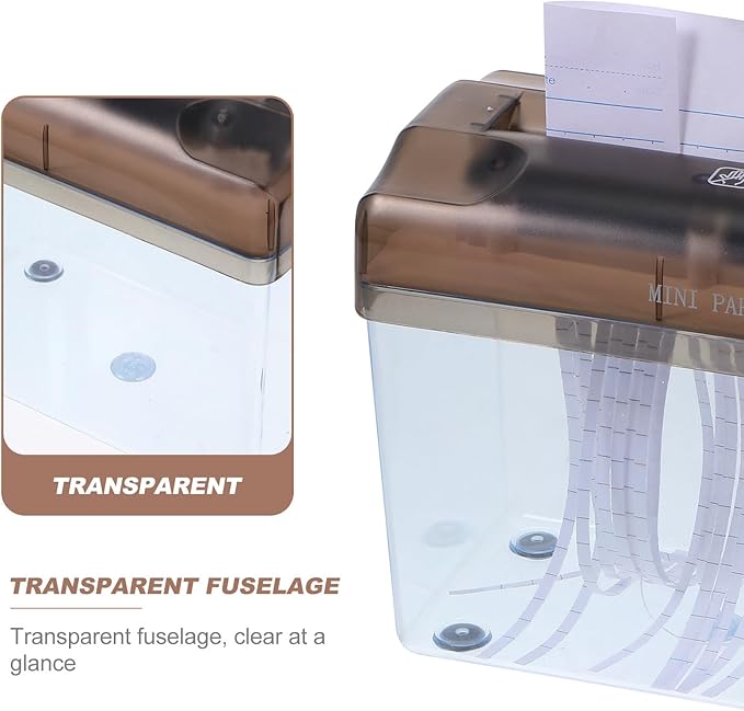 Mini Manual Hand Paper Shredder A4 Desktop Strip Cutter Portable Document Cutter for Home Office Use Black