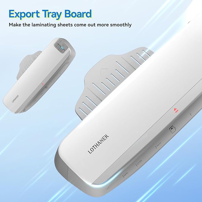 13 inch 4 Roller Thermal Laminator Machine, 3-10 Mil 60-Second Warm-up A3 Commercial Laminating Machine with 50 Sheets, LOTHANEK Heavy Duty Laminating Machine for Home, School Office Teacher Use