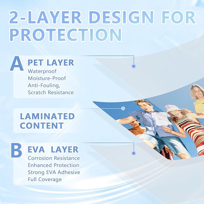 HOUYEE 150 Pack 5 Mil Thermal Laminating Sheets, Hold 8.5 x 11 Inch Sheets, Ultra Clear Laminating Pouches, 9 x 11.5 Inch Lamination Sheet Paper for Laminator, Letter Size, Office and School Supplies