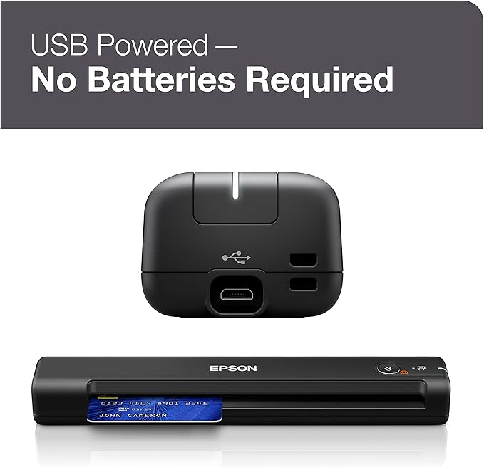 Epson WorkForce ES-50 Portable Sheet-Fed Document Scanner for PC and Mac