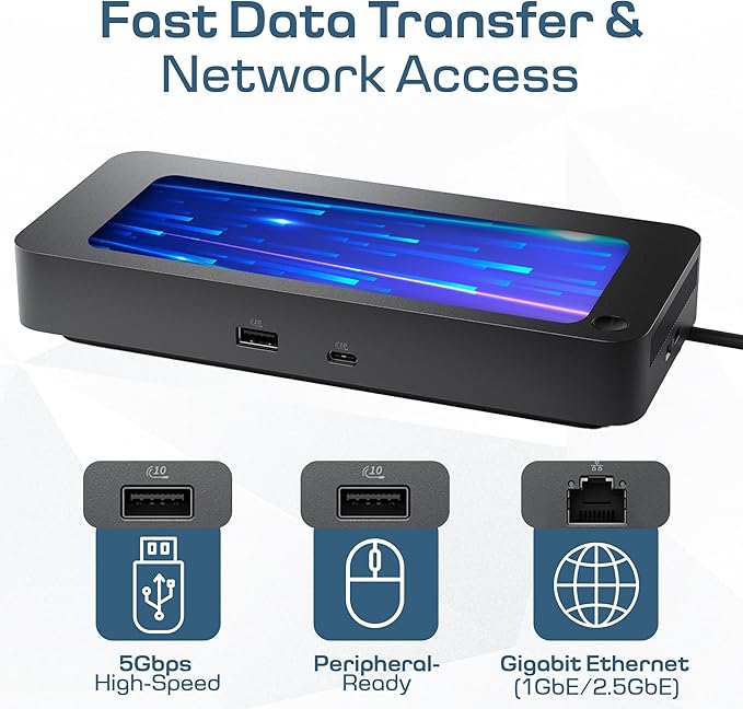 Dell Pro Dock WD25 USB-C Docking Station – 100W Power Delivery, Dual FHD or Single 4K Display Support, HDMI, DisplayPort, Ethernet – Boomph's Ultimate Performance Dock Solution for Your Workspace