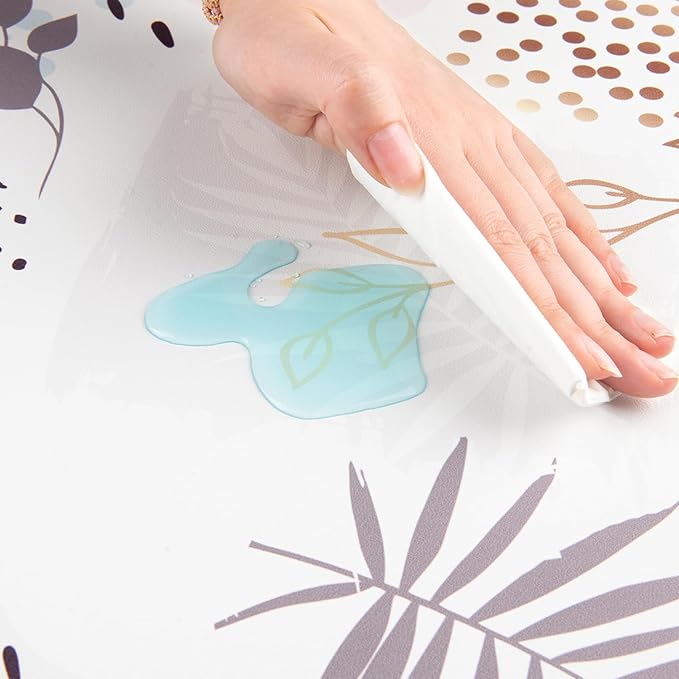 QIYI Large Mouse Pad, Extended Desk Mat for Desktop, PU Leather Waterproof Gaming Mousepad, Computer Desk Accessories Protector Writing Pads for School Office Home 31.5" x 15.7" - Abstract Leaves