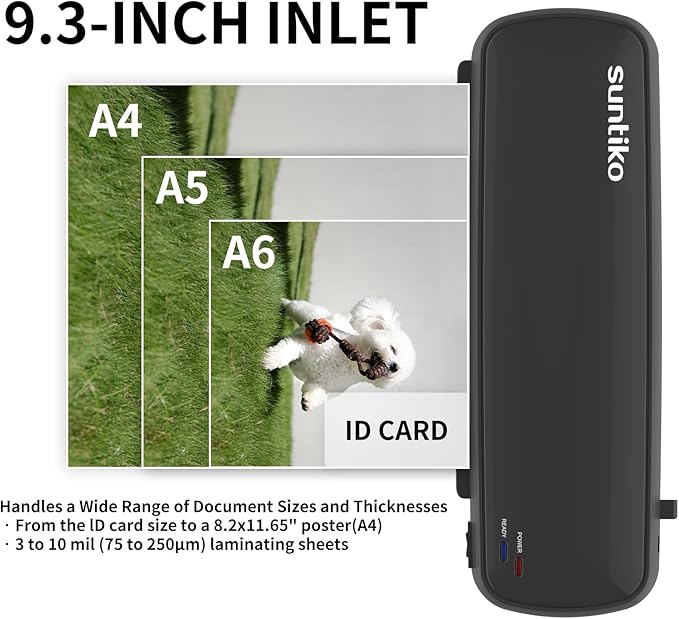 Paper Shredder, 14 Sheet Cross Cut, 6.6 Gallon Basket, P-4 Security Level, 3 Mode Design -9"Laminator Machine,Fast Laminating Documentation and Photos, Increases Their Long-Term Color Preserva