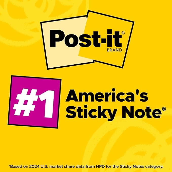 Post-it Super Sticky Notes, Limited Edition Color Collection, 3x3 in, 15 Pads/Pack, 45 Sheets/Pad
