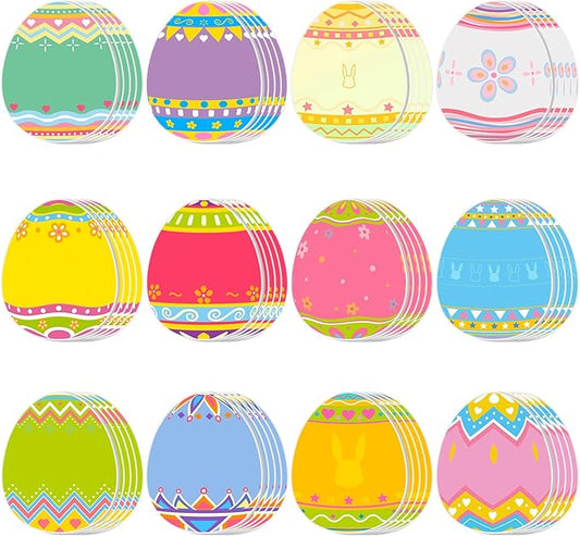 Zhanmai 1200 Pcs Easter Eggs Sticky Notes Bulks Colorful Egg Sticky Notepads Memo Pads for Easter Sunday Gifts Party Favors Goodies Bag Decor(Easter Egg)