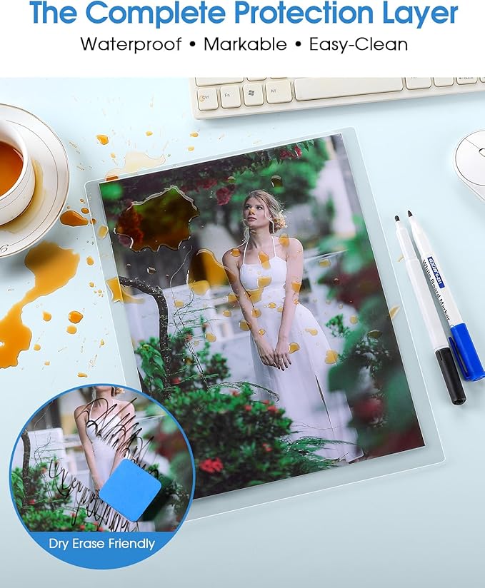 KTRIO 200 Pack Laminating Sheets 5 Mil, Hold 8.5 x 11 Inches Laminate Sheets, 9 x 11.5 Thermal Laminating Pouches for Laminator, Clear Lamination Sheets Paper, Letter Size, Office School Home Supplies