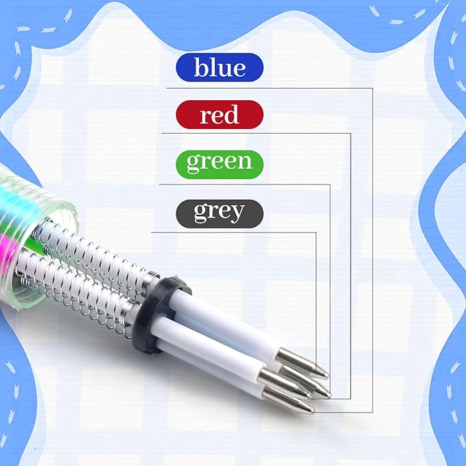 CZWZ 50Pcs Mini Multicolor Pens in One 4-in-1 Cute Pens Bulk for Kids, Ballpoint Pen for Birthdays and Children's Parties, Fun Pen Gifts Assorted Ink Kawaii Pen