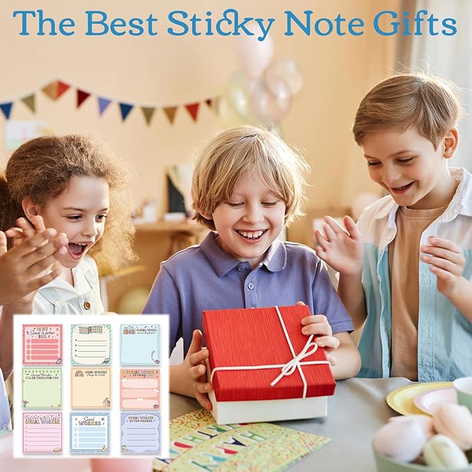 Social Worker Sticky Notes Gifts, 9 Pack Social Worker Appreciation Notepads 3x3 Inches, Social Work Writing Memo Pads School Office Supplies Gifts for Women Men (450 Sheets)