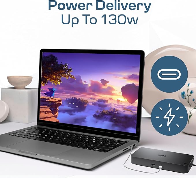 Dell Pro Dock WD25 USB-C Docking Station – 100W Power Delivery, Dual FHD or Single 4K Display Support, HDMI, DisplayPort, Ethernet – Boomph's Ultimate Performance Dock Solution for Your Workspace