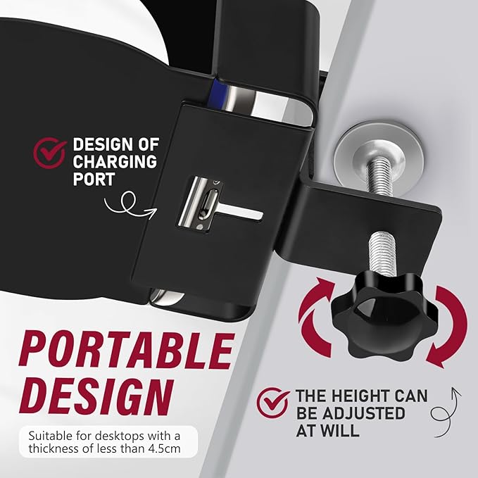 Desk Cup Holder for Coffee Mugs, Tumblers, Water Bottles with Mobile Phone Stand, Anti-Spill Metal School Home Office Accessories (Black-1)