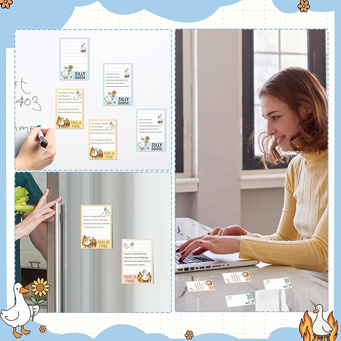Goose Sticky Notes Gifts – 12 Pads Silly Office Gifts for Coworkers, Funny Post It Notes, 600 Sheets 3.6 x 2.4 Inch Novelty Silly Notepads, Goose Self-Stick Memo Pads for Office, School, Desktop