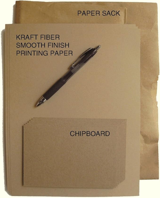 100 Brown Kraft Fiber 80# Cover Paper Sheets - 4" X 9" (4X9 Inches) #10 Envelope Insert Size - Rich Earthy Color with Natural Fibers - 80lb/pound Cardstock - Smooth Finish