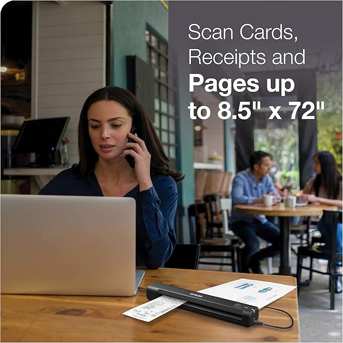 Epson WorkForce ES-50 Portable Sheet-Fed Document Scanner for PC and Mac