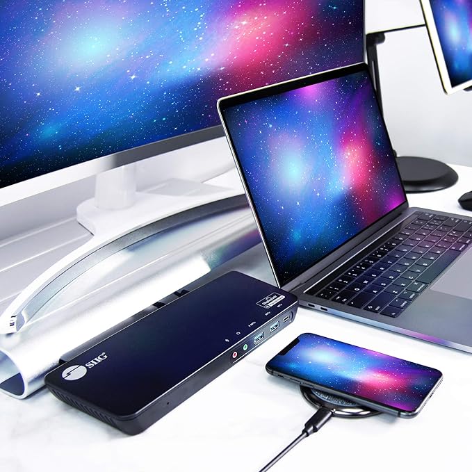 SIIG USB Type C 4K Triple Monitor Docking Station - Triple 4K@60Hz or Single 5K@60Hz Video Laptop Dock with 85W Charging - 1x HDMI, 2x DisplayPort, 5x USB Ports for Windows PC & MacBook (JU-DK0B11-S1)