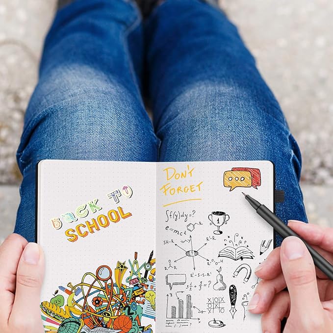 Taotree 24 Fineliner Color Pens, Fine Line Colored Sketch Writing Drawing Pens for Journaling Planner Note Taking Adult Coloring Books, Porous Fine Point Markers, Office Teacher Art Supplies