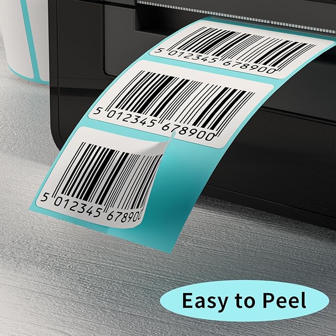 OausTect 2.25 x 1.25 Thermal Labels,12 Rolls Barcode Labels, Thermal Printer UPC Sticker, Self-Adhesive Address Sticker Shipping Labels Direct Thermal Label Stickers (1000 Labels/Roll)