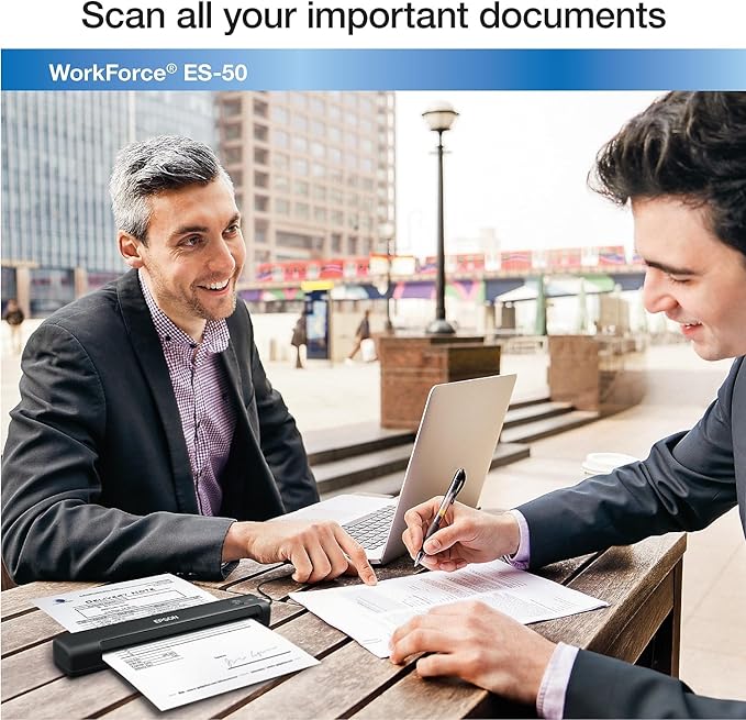 Epson WorkForce ES-50 Portable Sheet-Fed Document Scanner for PC and Mac