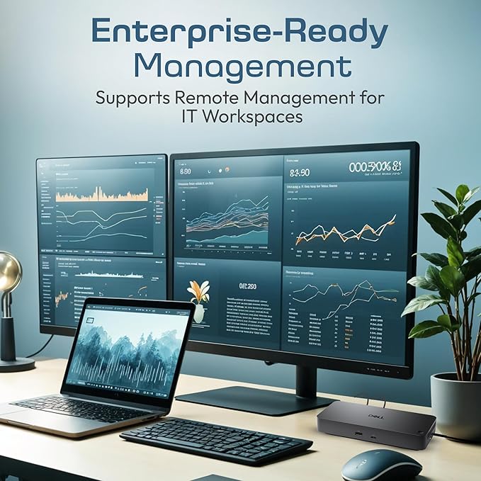 Dell Pro Dock WD25 USB-C Docking Station – 100W Power Delivery, Dual FHD or Single 4K Display Support, HDMI, DisplayPort, Ethernet – Boomph's Ultimate Performance Dock Solution for Your Workspace