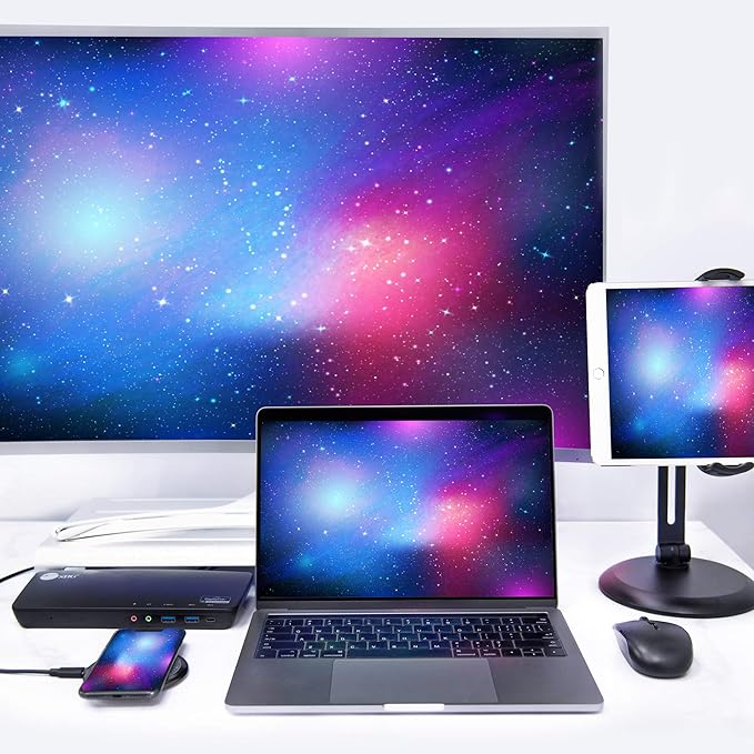 SIIG USB Type C 4K Triple Monitor Docking Station - Triple 4K@60Hz or Single 5K@60Hz Video Laptop Dock with 85W Charging - 1x HDMI, 2x DisplayPort, 5x USB Ports for Windows PC & MacBook (JU-DK0B11-S1)
