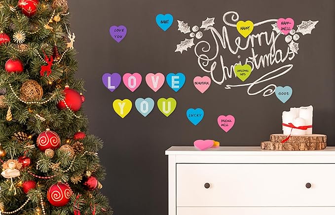 Heart Sticky Notes 3x3 in, 8 Pads, Super Cute Bright Color Strong Adhesive Post, Clean Removal, 82 Sheets/pad