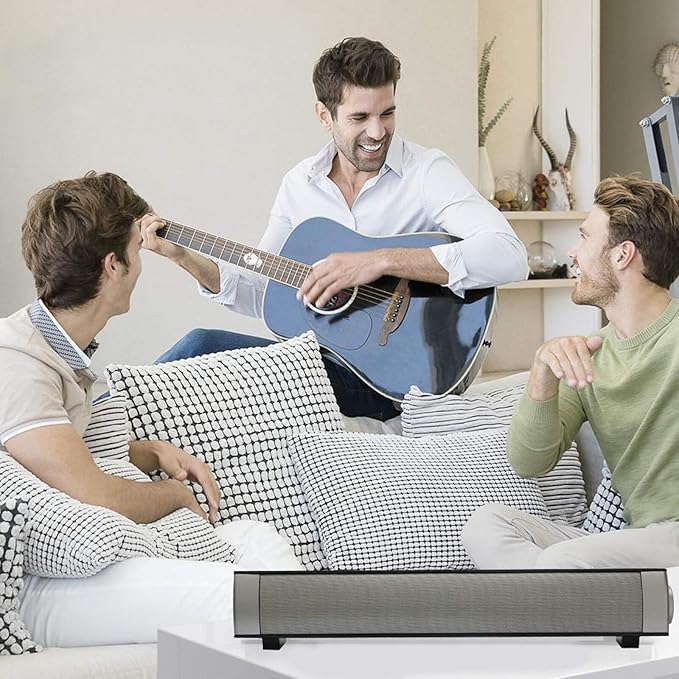 Computer Speakers for Desktop, Wired and Wireless Computer Sound Bar, Stereo USB Powered Mini Soundbar Speakers for PC Tablets Laptop Desktop Projector Cellphone